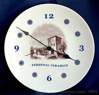 Personalised clock on porcelain plate